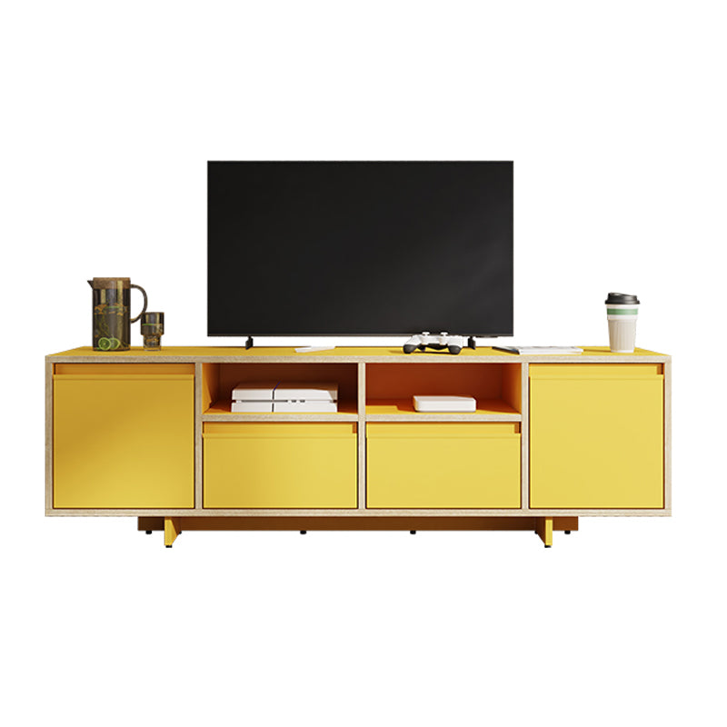 Wooden TV Cabinet Modern Minimalist Home Open Media Console TV Stand