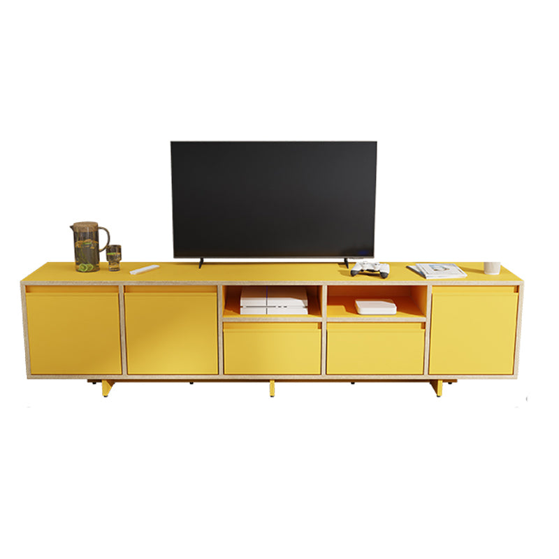 Wooden TV Cabinet Modern Minimalist Home Open Media Console TV Stand