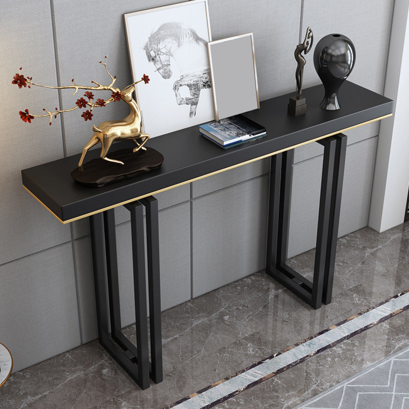 11.8" W Console Table Rectangle Contemporary Slate End Table