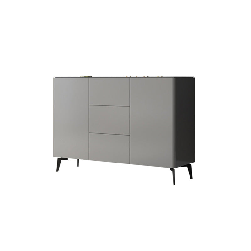 Contemporary Accent Cabinet Square Side Cabinet With Glass Top