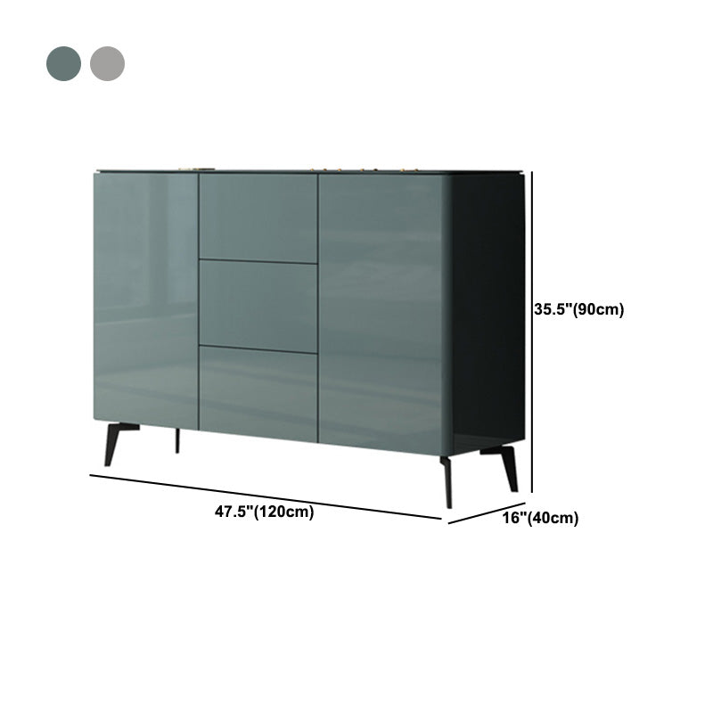 Contemporary Accent Cabinet Square Side Cabinet With Glass Top