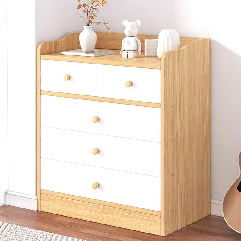 Modern Wooden Accent Chest with Drawers Scratch Resistant Chest