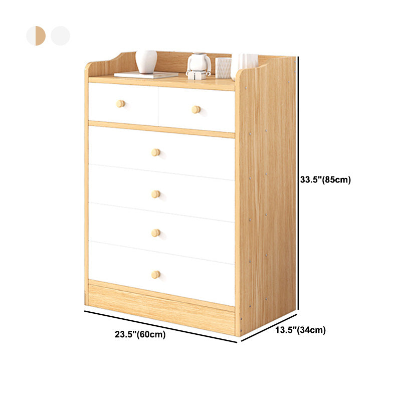 Modern Wooden Accent Chest with Drawers Scratch Resistant Chest