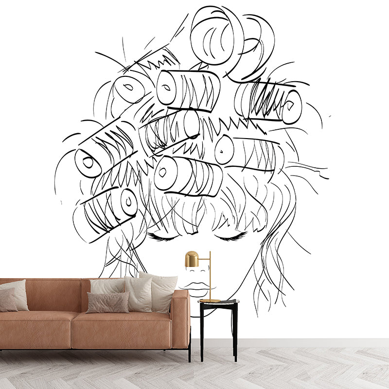 Washable Mural Wallpaper Character Illustration Indoor Wall Mural