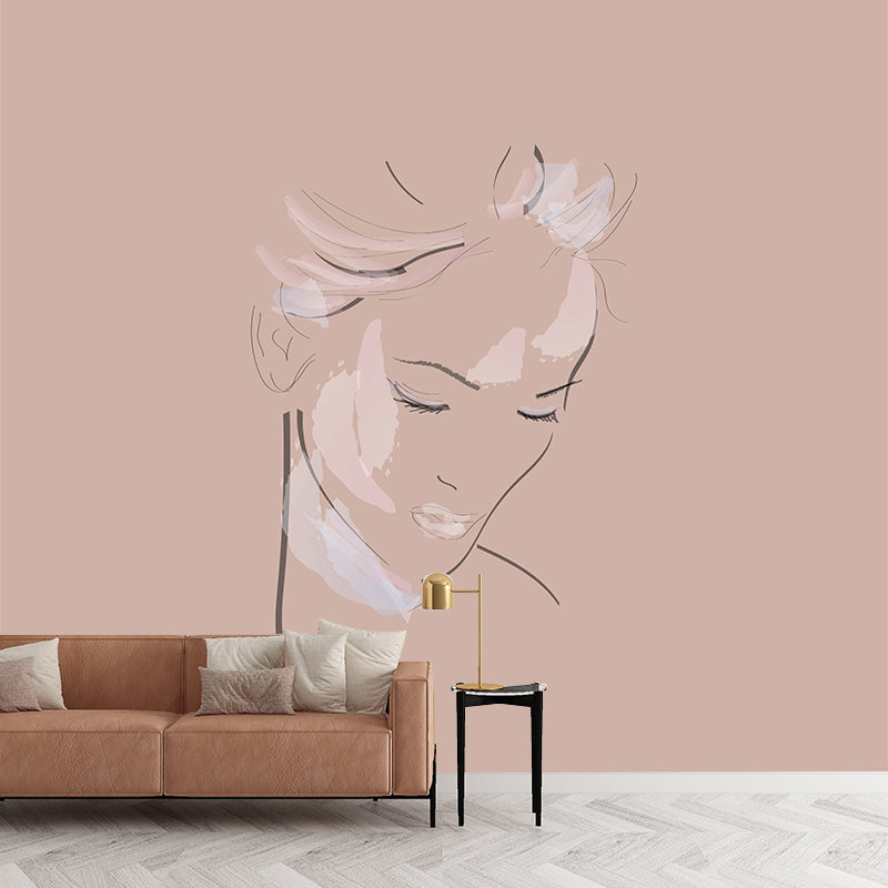 Modern Style Illustration Mural Wallpaper line Art Indoor Wall Mural