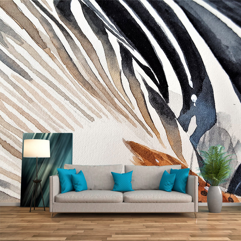 Illustration Stain Resistant Mural Wallpaper Abstract Pattern Sleeping Room Wall Mural