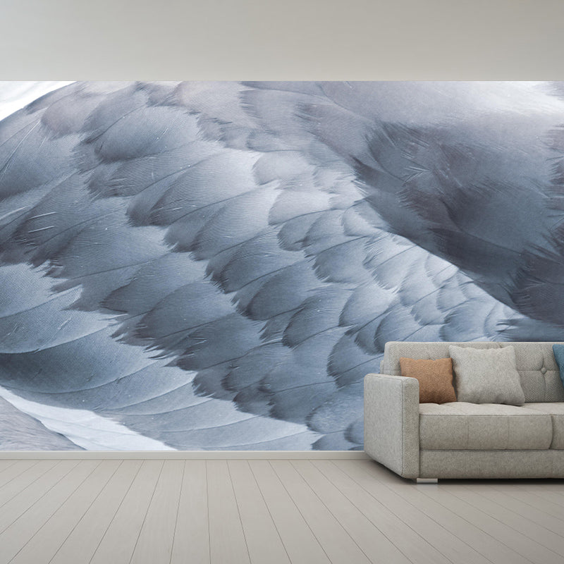 Environmental Feather Wallpaper Stain Resistant Bedroom Photography Wallpaper