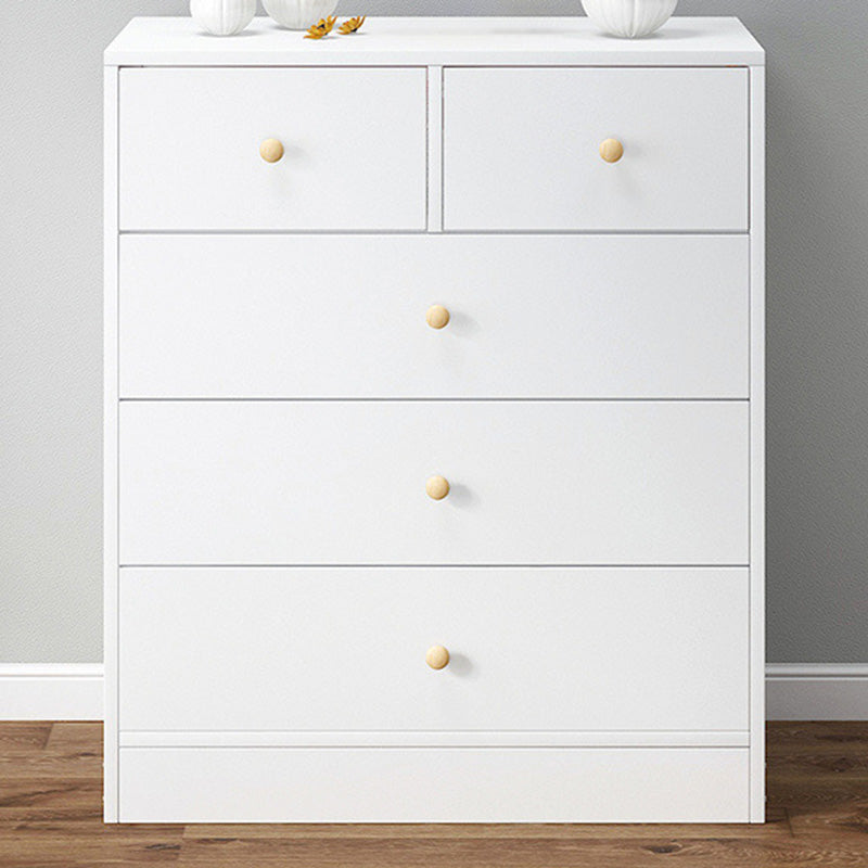 Contemporary Wooden Rectangle Accent Chest with Drawers Chest