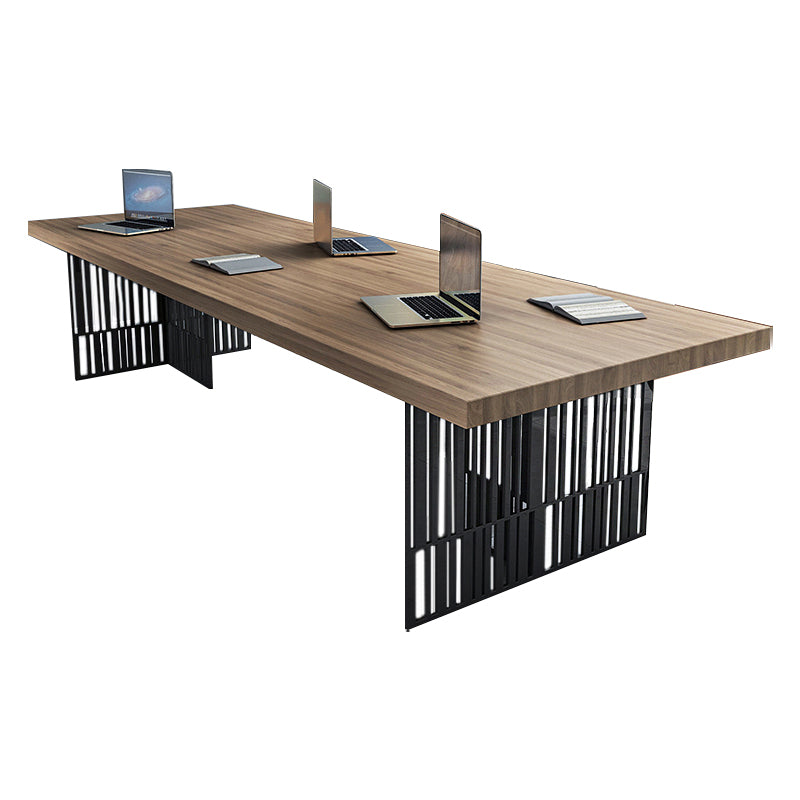 Rectangular Industrial Office Desk Solid Wood Writing Desk for Home