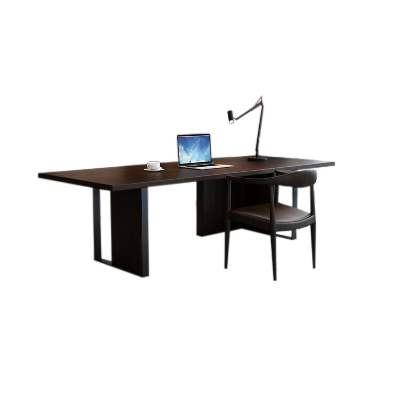 Natural Industrial Rectangular Office Desk Solid Wood Writing Desk for Home