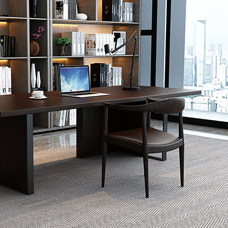 Natural Industrial Rectangular Office Desk Solid Wood Writing Desk for Home