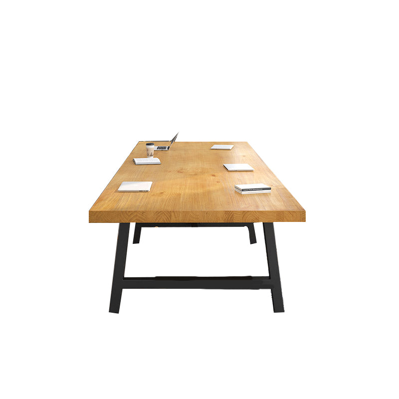 Rectangular Solid Wood Writing Desk Industrial Meeting Desk for Office