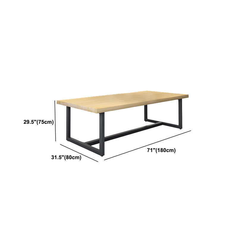 Solid Wood Rectangular Meeting Desk Industrial Writing Desk for Office