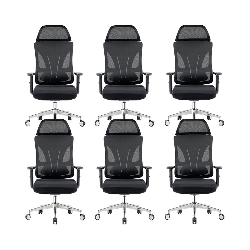 Adjustable Arms Office Chair Microfiber Desk High Back Chair Breathable AirGrid Ergonomic