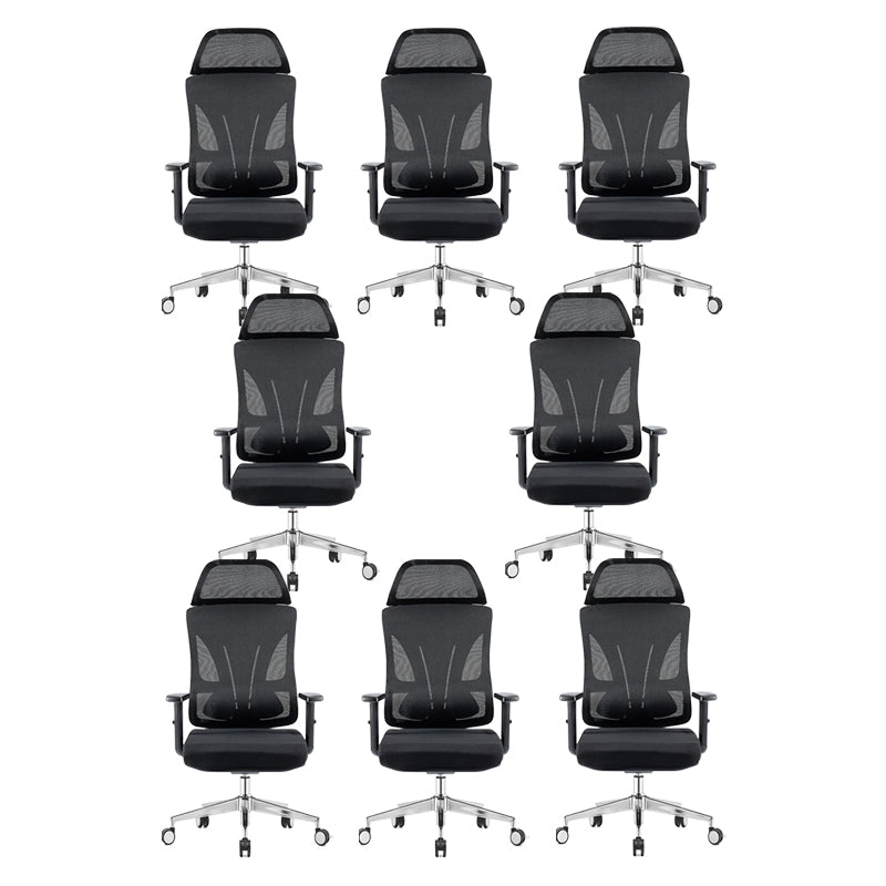 Adjustable Arms Office Chair Microfiber Desk High Back Chair Breathable AirGrid Ergonomic