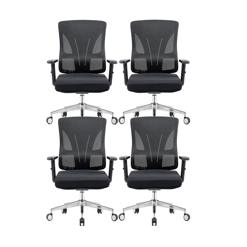 Adjustable Arms Office Chair Microfiber Desk High Back Chair Breathable AirGrid Ergonomic