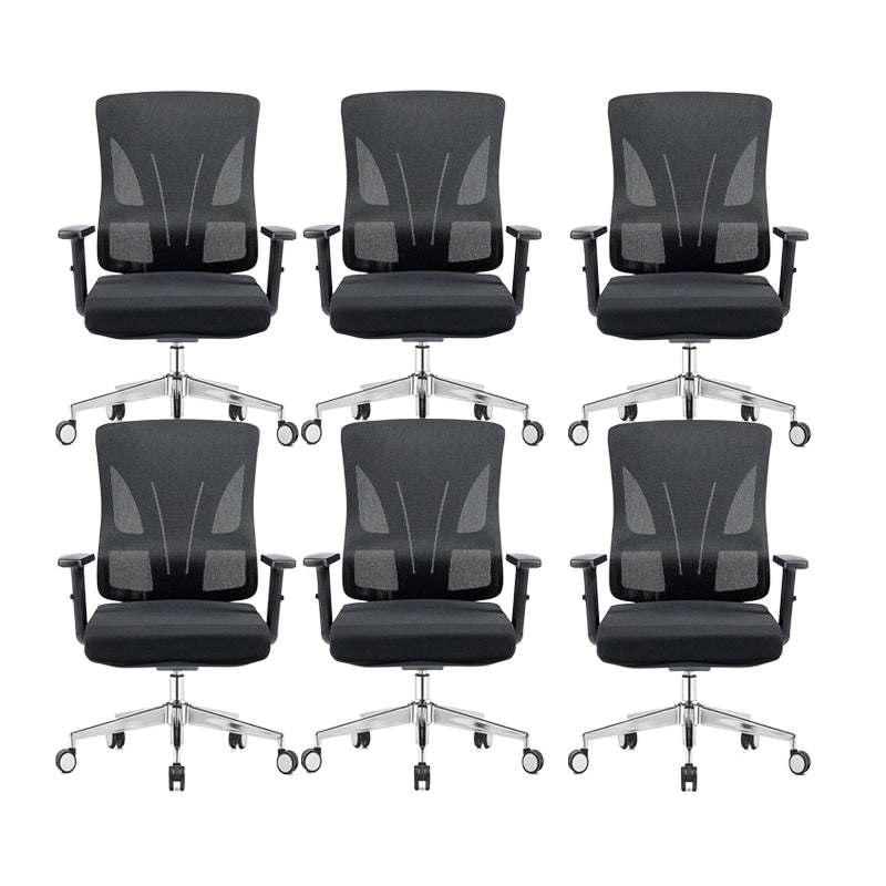 Adjustable Arms Office Chair Microfiber Desk High Back Chair Breathable AirGrid Ergonomic