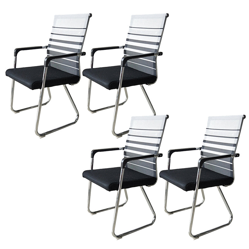 Contemporary Conference Chair Ergonomic No Wheels Office Chair