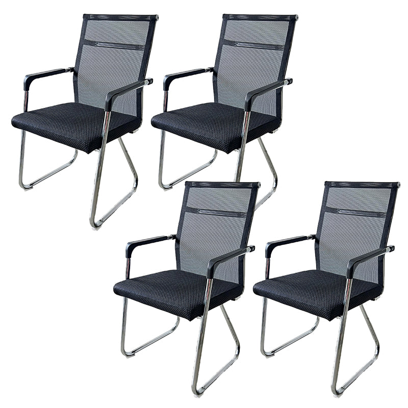 Contemporary Conference Chair Ergonomic No Wheels Office Chair