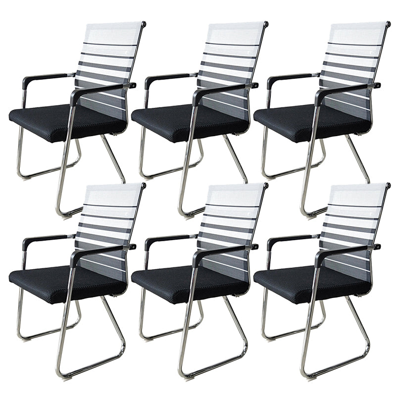 Contemporary Conference Chair Ergonomic No Wheels Office Chair