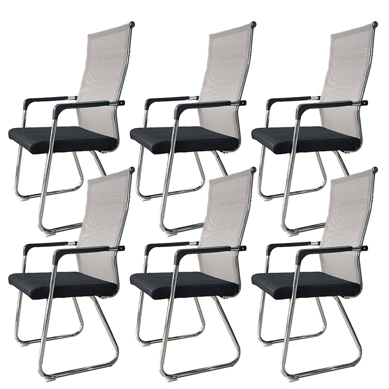 Contemporary Conference Chair Ergonomic No Wheels Office Chair