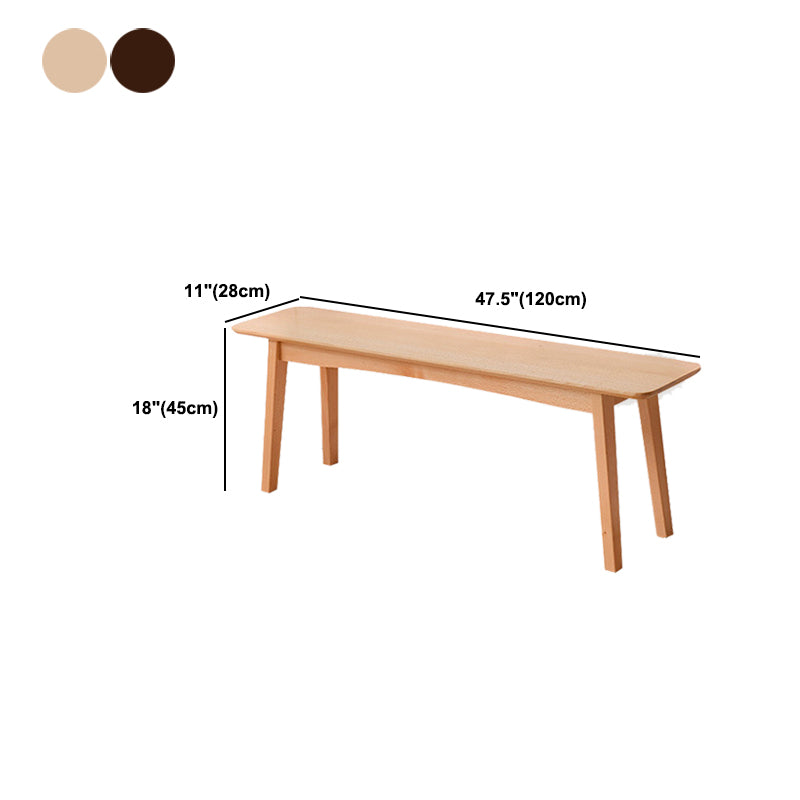 11 Inch Wide Bench Modern Solid Wood Seating Bench with Legs