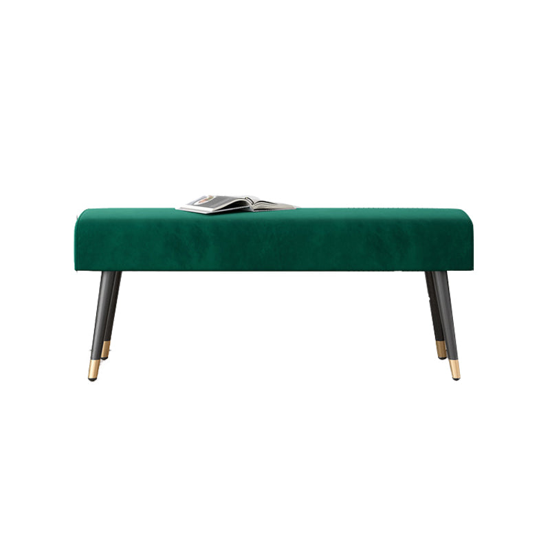 Glam Seating Bench Foam Cushioned Bench with Metal Straight Legs