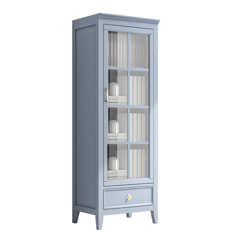 Modern Style Display Cabinet Rubber Wood Display Stand with Drawers