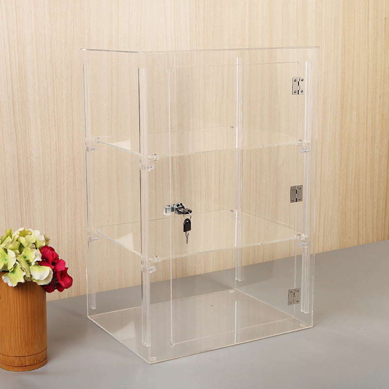 Modern Acrylic Display Stand Clear Display Cabinet with Adjustable Shelves