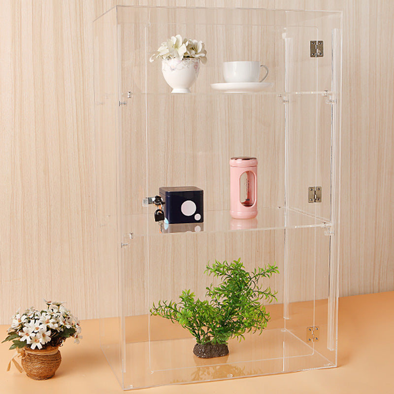 Modern Acrylic Display Stand Clear Display Cabinet with Adjustable Shelves