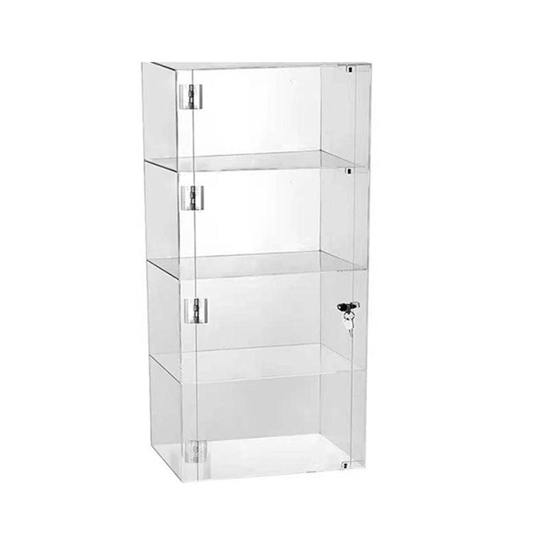 Modern Acrylic Display Stand Clear Display Cabinet with Adjustable Shelves