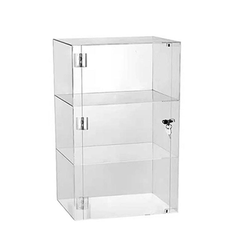 Modern Acrylic Display Stand Clear Display Cabinet with Adjustable Shelves