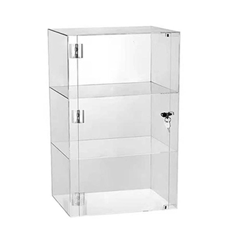 Modern Acrylic Display Stand Clear Display Cabinet with Adjustable Shelves