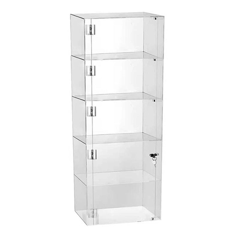 Modern Acrylic Display Stand Clear Display Cabinet with Adjustable Shelves