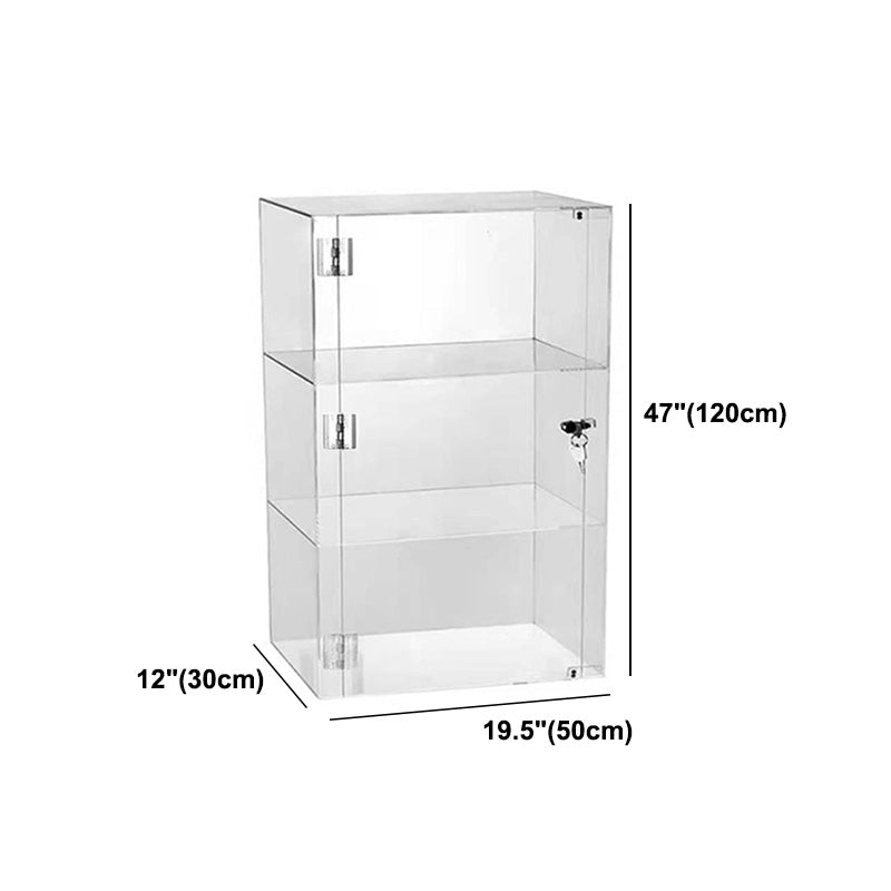 Modern Acrylic Display Stand Clear Display Cabinet with Adjustable Shelves