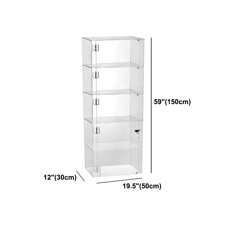 Modern Acrylic Display Stand Clear Display Cabinet with Adjustable Shelves