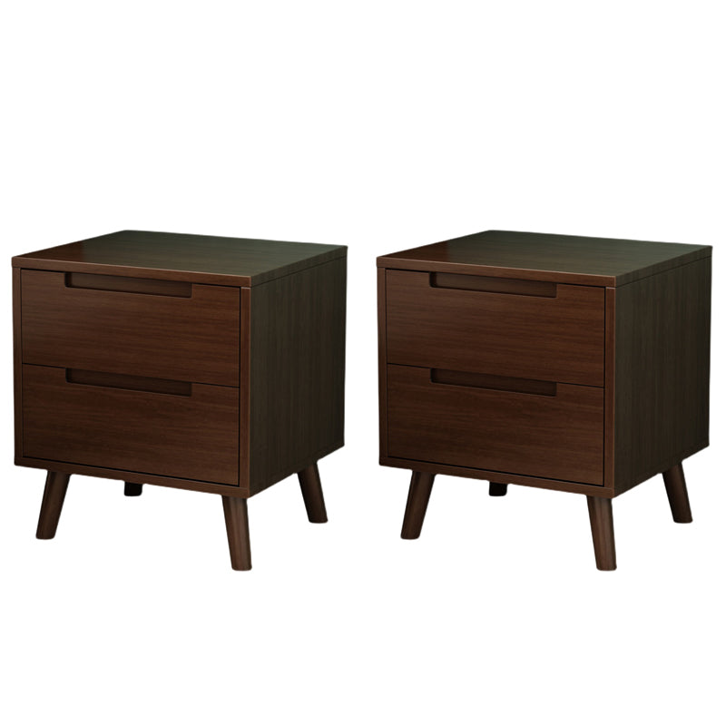 Solid Wood Bedside Table Modern Minimalist Bed Nightstand with Legs