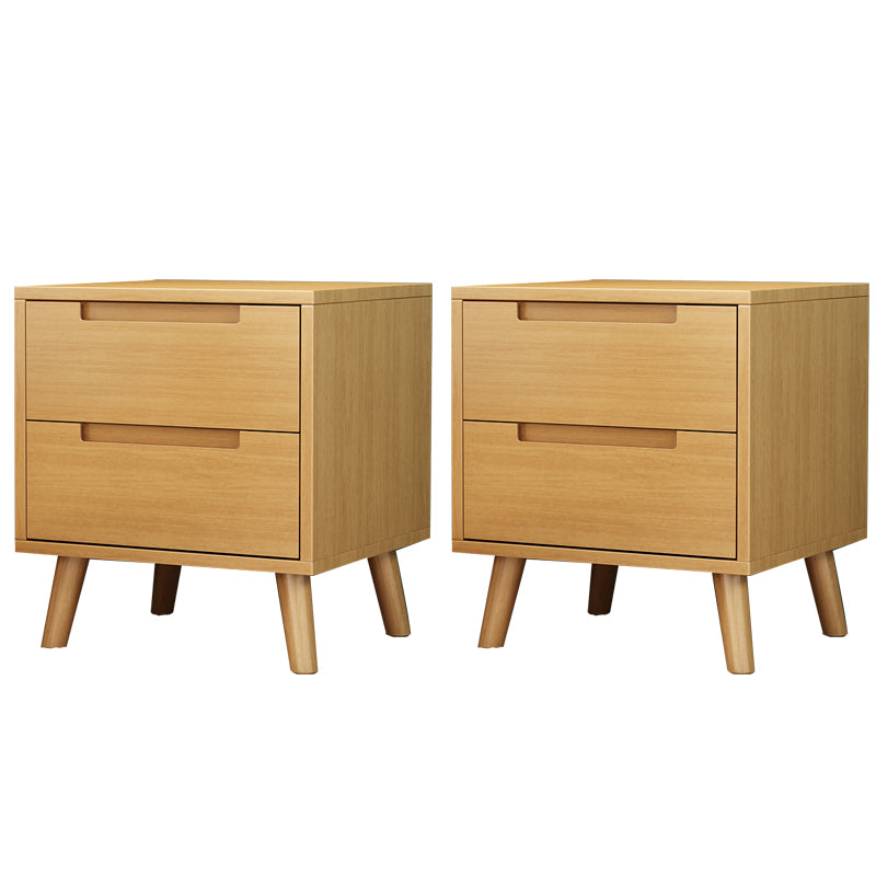 Solid Wood Bedside Table Modern Minimalist Bed Nightstand with Legs