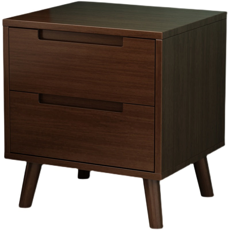 Solid Wood Bedside Table Modern Minimalist Bed Nightstand with Legs