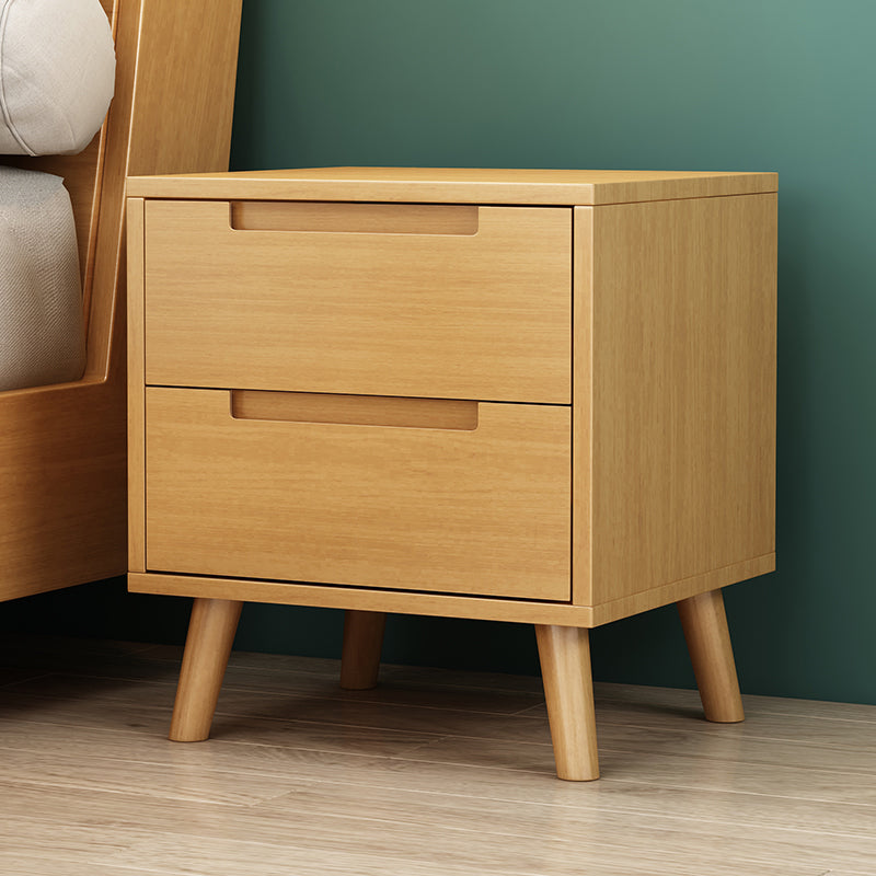 Solid Wood Bedside Table Modern Minimalist Bed Nightstand with Legs