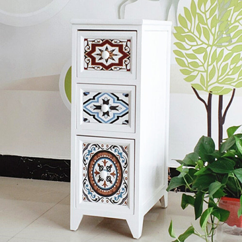 Traditional Storage Chest Dresser Vertical Wooden Storage Chest with Drawers