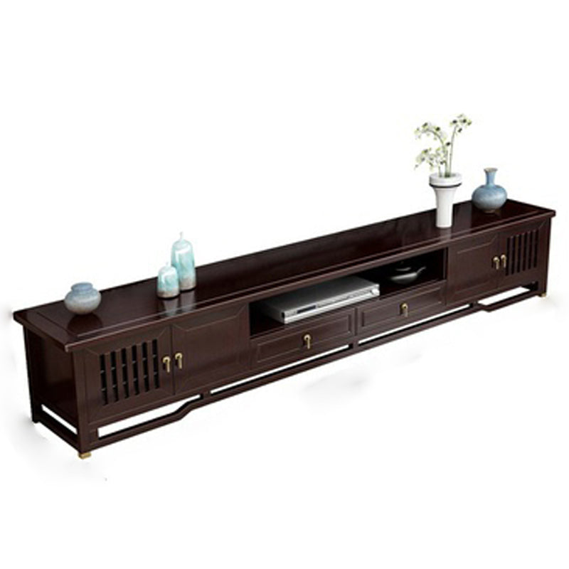 New Chinese Solid Wood TV Cabinet Modern and Simple Storage in Living Room TV Console