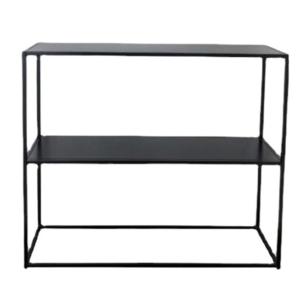 Contemporary Iron Console Sofa Table Rectangle Console Accent Table with Shelf for Hall