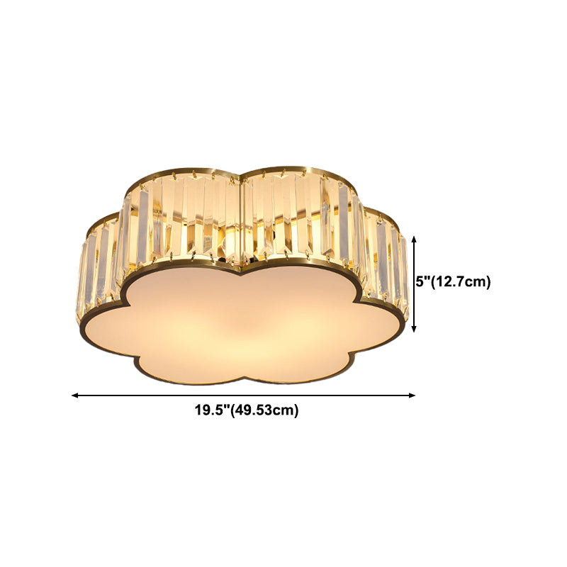 Modern Ceiling Lighting Crystal Multiple-Light Ceiling Mount Light Fixture