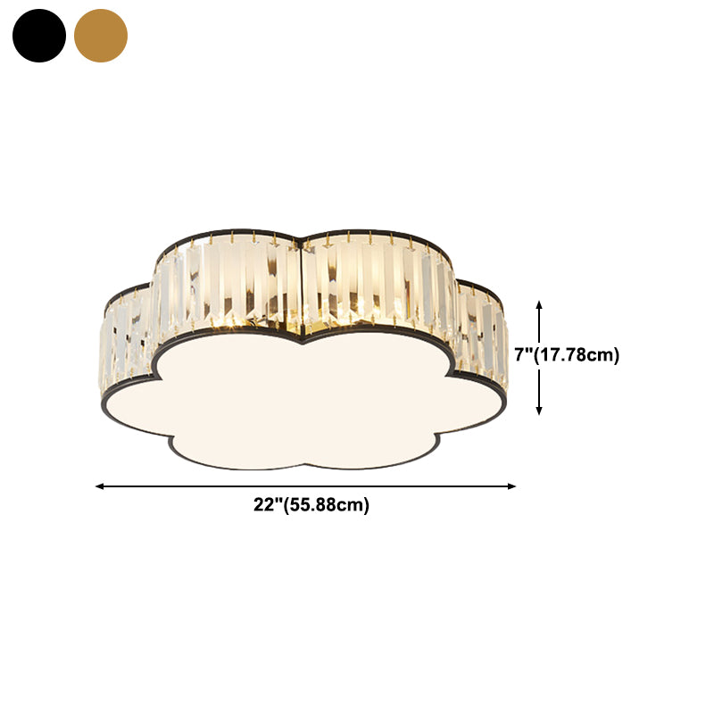 Crystal Geometric Flush Mount Lights Contemporary Style Multi Lights Flush Mount Fixture
