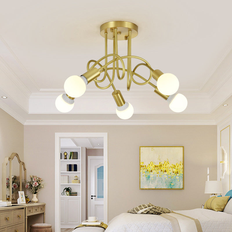 Creative Metallic Ceiling Light Contemporary Flush Mount Light Fixture