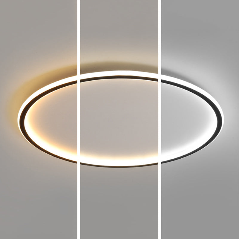 Modern Round Ceiling Light Metal 1-Light Flush Ceiling Lights