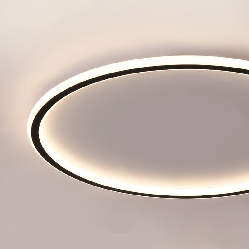 Modern Round Ceiling Light Metal 1-Light Flush Ceiling Lights