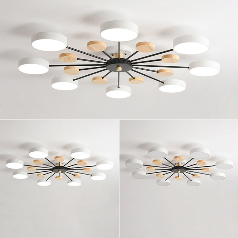 Modern 3/6/8-Light Flush Mount Lighting Metallic LED Ceiling Light