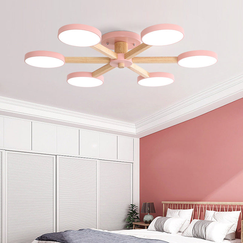 3/6/8-Light Modern Flush Mount Lighting Metal Ceiling Light for Living Room